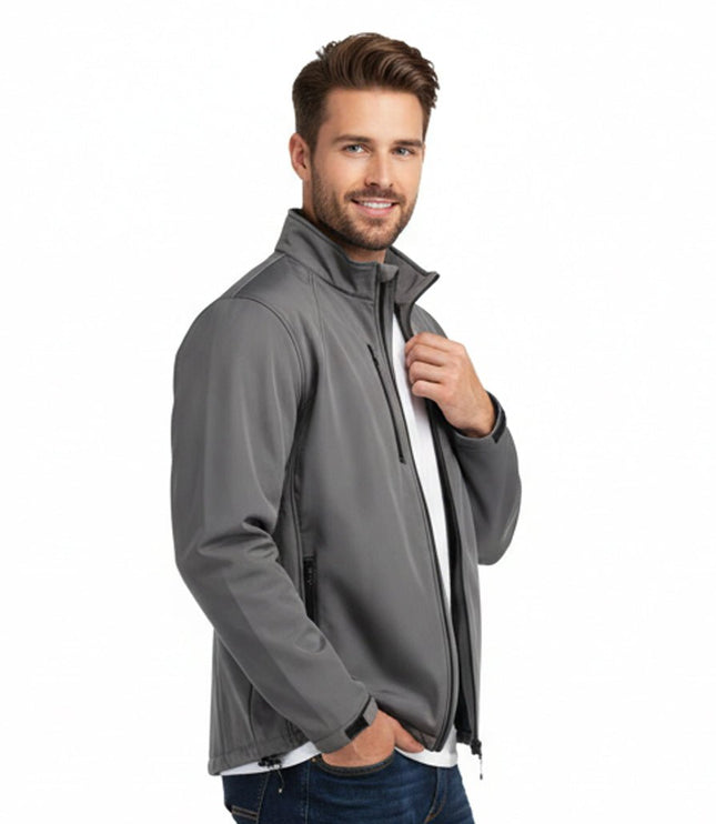 Archetype Men's Softshell Jacket - Grey/Black - Marwin Sports