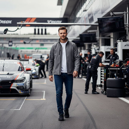 Archetype Men's Softshell Jacket - Grey/Black - Marwin Sports