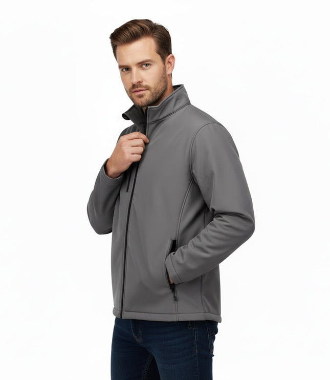 Archetype Men's Softshell Jacket - Grey/Black - Marwin Sports