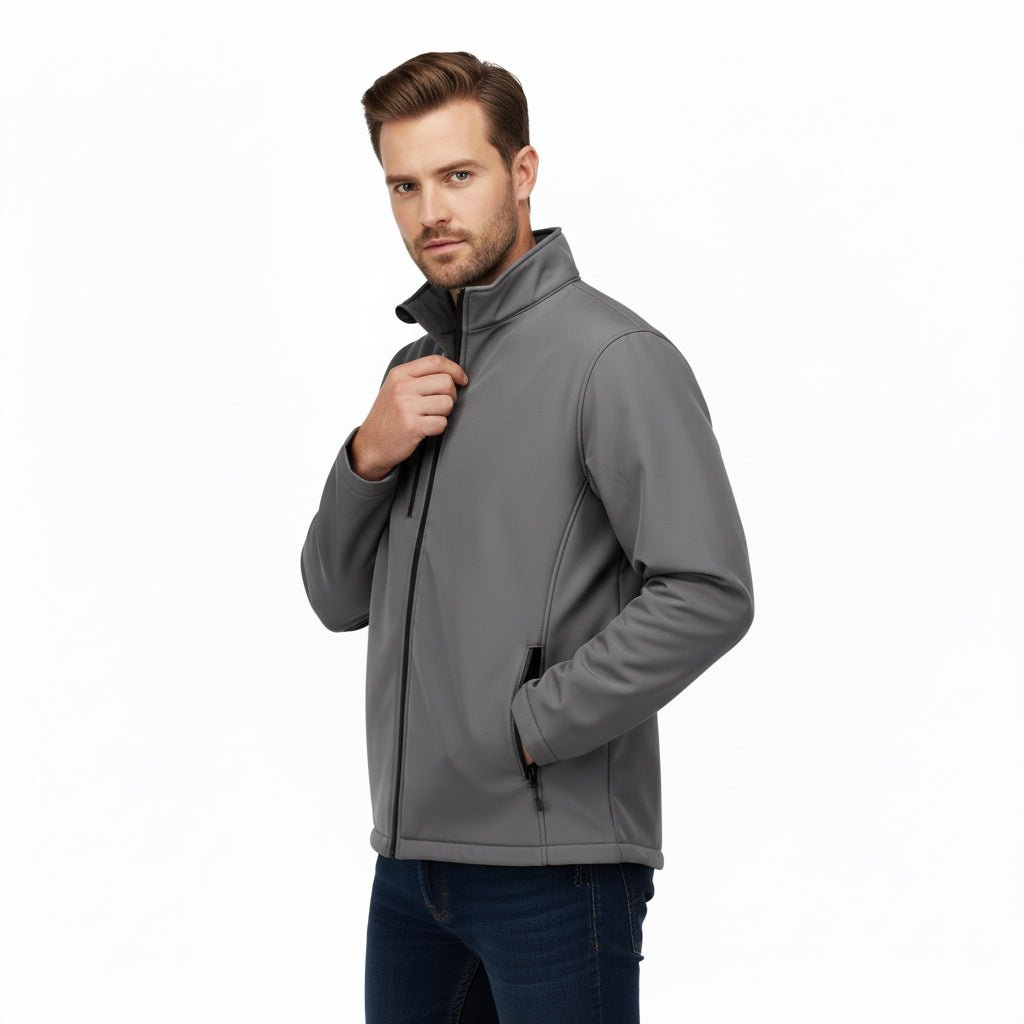 Archetype Men's Softshell Jacket - Grey/Black - Marwin Sports