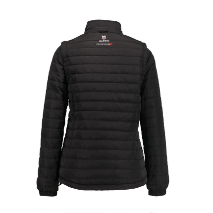 Marwin Sports Dodge Hellcat Women's Puffer Removable Arms - Black