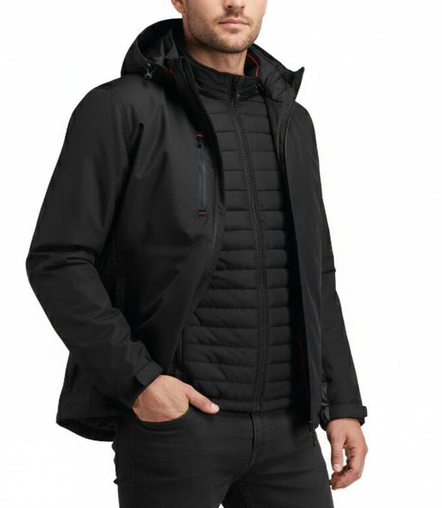 Balkan Men's 4 in 1 Jacket - Black/Grey - Marwin Sports