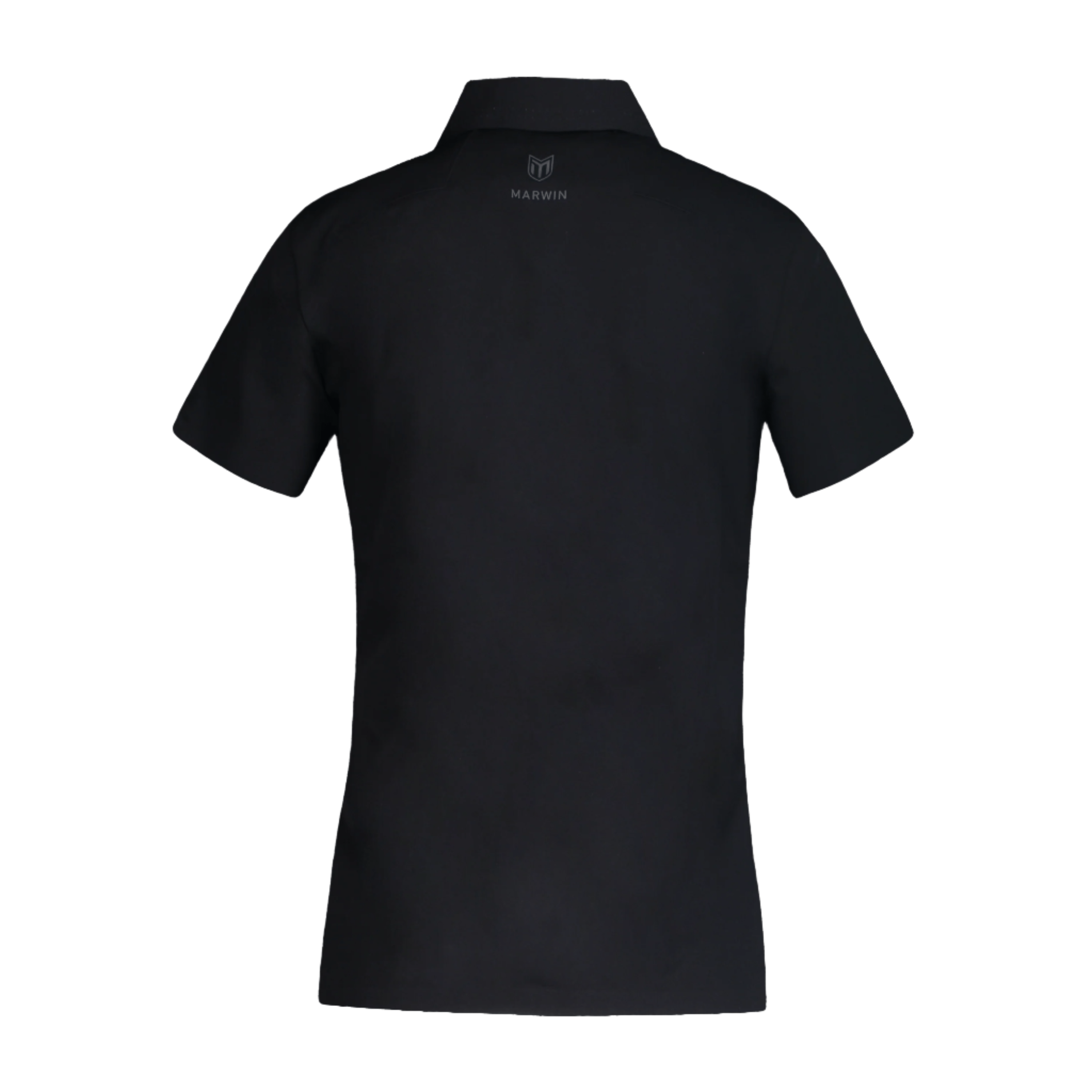 Barcelona Women's Seamless Button Polo - Black - Marwin Sports