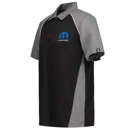Marwin Sports Mopar Men's Poly Button Polo - Black/Grey/White
