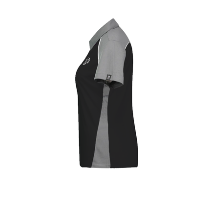 Marwin Sports Dodge Hellcat 3D Zipper Women's Polo - Black/Grey/White
