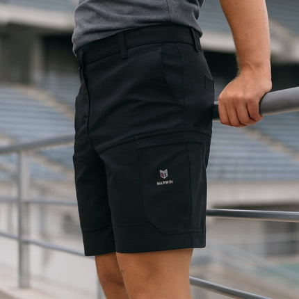 Boulton Men's Cargo Shorts - Black - Marwin Sports