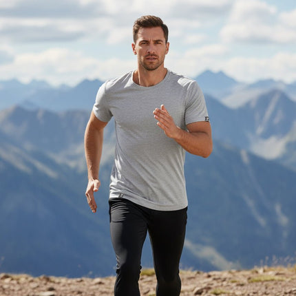 Branson Men's Crew Neck Tee - Grey - Marwin Sports