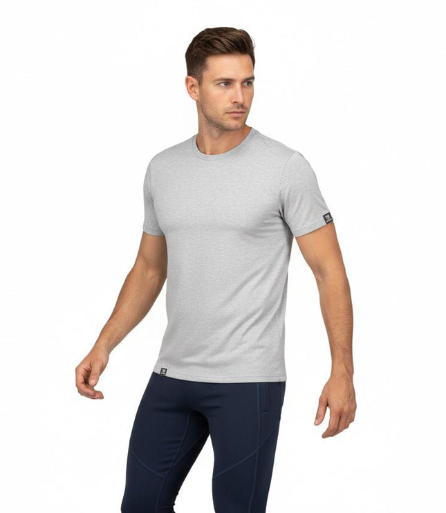 Branson Men's Crew Neck Tee - Grey - Marwin Sports