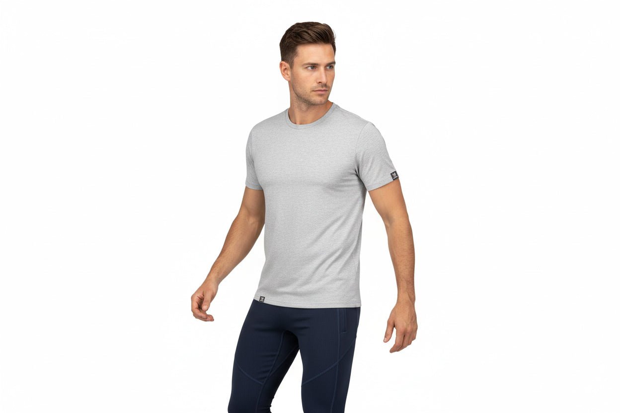 Branson Men's Crew Neck Tee - Grey - Marwin Sports