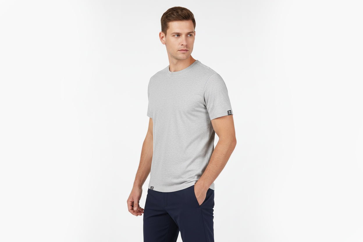 Branson Men's Crew Neck Tee - Grey - Marwin Sports