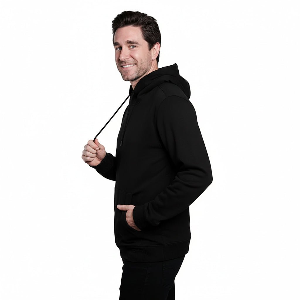 Elliot Men's Pullover Hoodie - Black - Marwin Sports