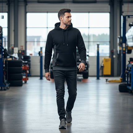 Elliot Men's Pullover Hoodie - Black/Grey - Marwin Sports