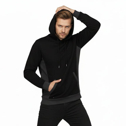 Elliot Men's Pullover Hoodie - Black/Grey - Marwin Sports