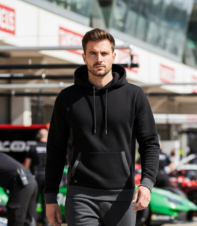 Elliot Men's Pullover Hoodie - Black/Grey - Marwin Sports