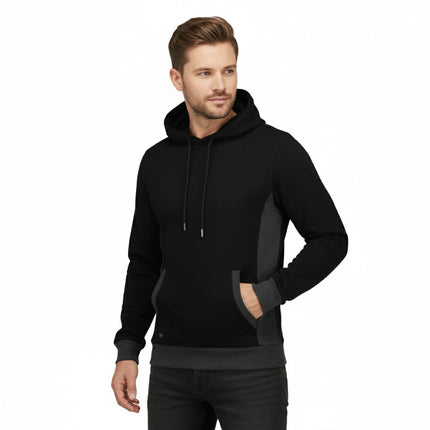 Elliot Men's Pullover Hoodie - Black/Grey - Marwin Sports