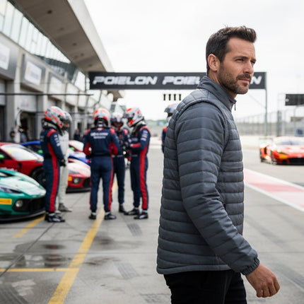 Everest Men's Puffer Jacket Removable Arms - Grey - Marwin Sports