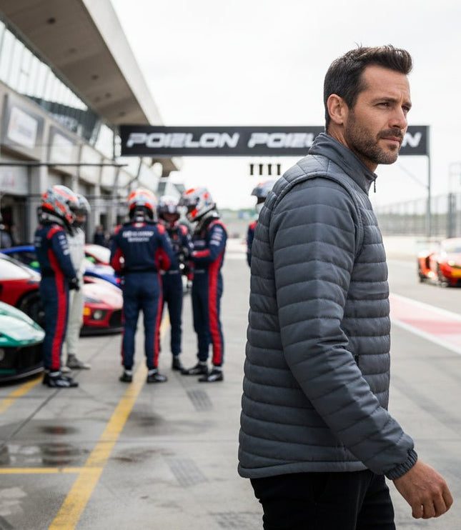 Everest Men's Puffer Jacket Removable Arms - Grey - Marwin Sports