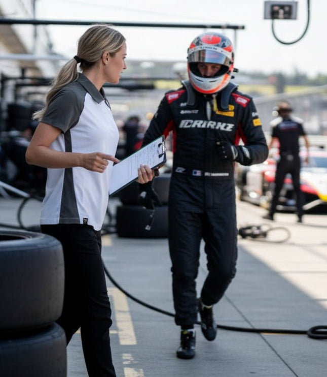 Fallon Women's Button Polo - White/Grey/Black - Marwin Sports