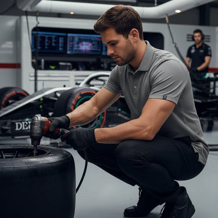 Flight Pilot Men's Button Polo - Grey - Marwin Sports