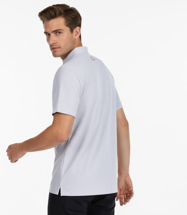 Flight Pilot Men's Button Polo - White - Marwin Sports