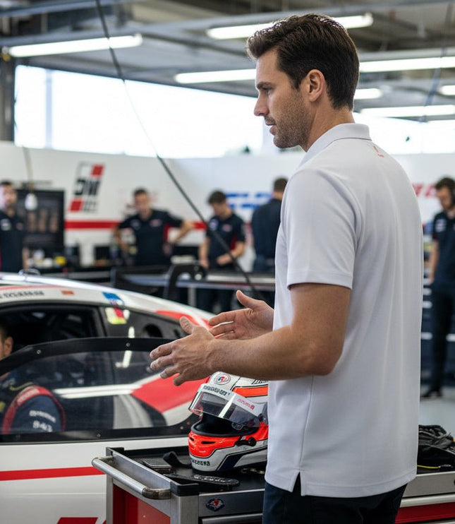 Flight Pilot Men's Button Polo - White - Marwin Sports