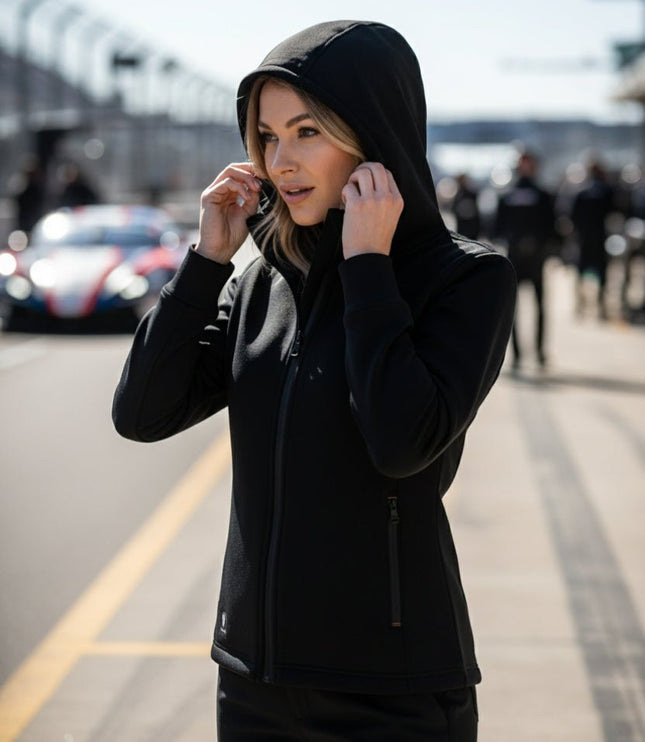 Haltia Women's Full Zip Hoodie - Black - Marwin Sports