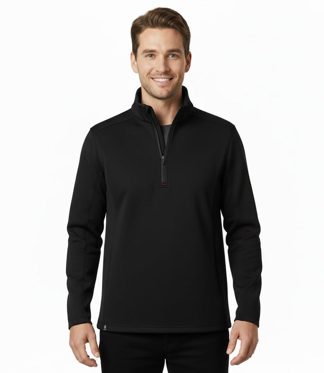 Hayes Men's Quarter Zip Pullover - Black - Marwin Sports