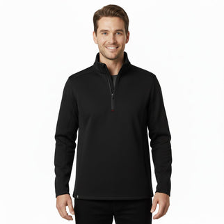 Hayes Men's Quarter Zip Pullover - Black - Marwin Sports