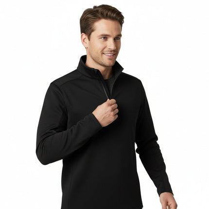 Hayes Men's Quarter Zip Pullover - Black - Marwin Sports