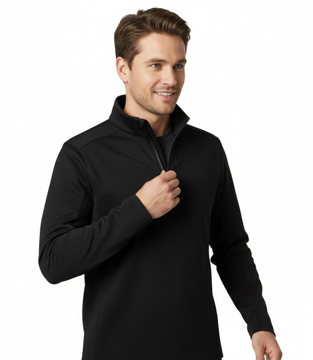 Hayes Men's Quarter Zip Pullover - Black - Marwin Sports