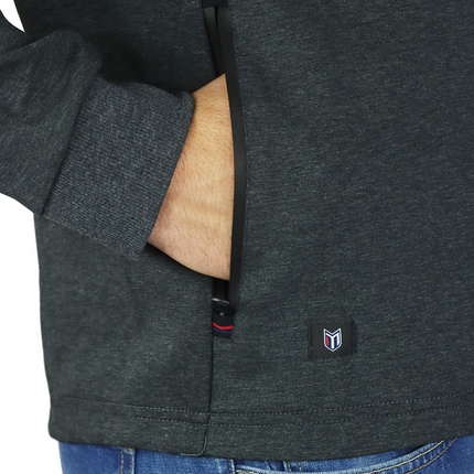 Marwin Sports Dodge Hellcat Full Zipper Men's Hoodie - Grey/Black