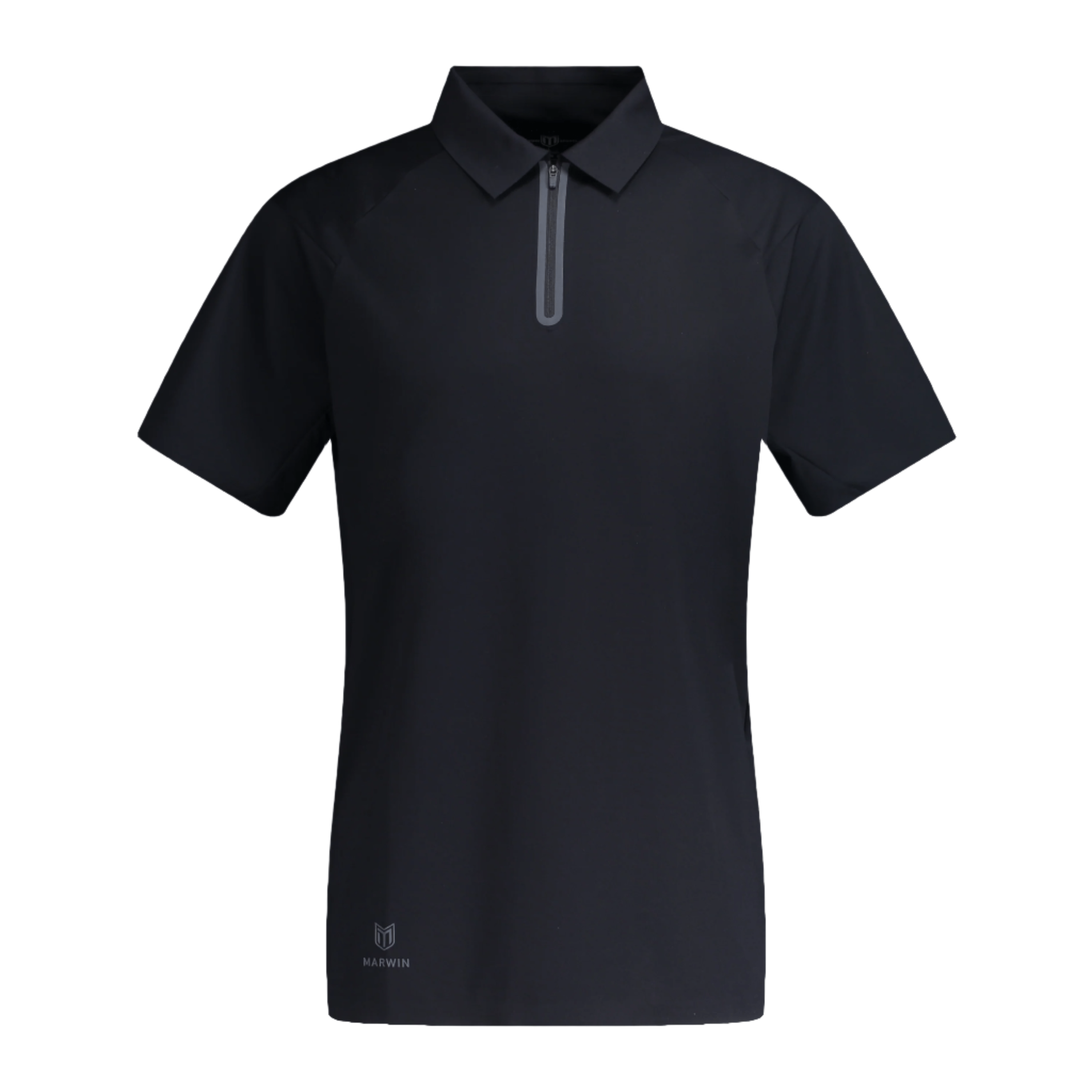 Legend Men's Seamless Zipper Polo - Black