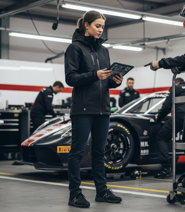 Lucia Women's Rain Jacket - Black - Marwin Sports