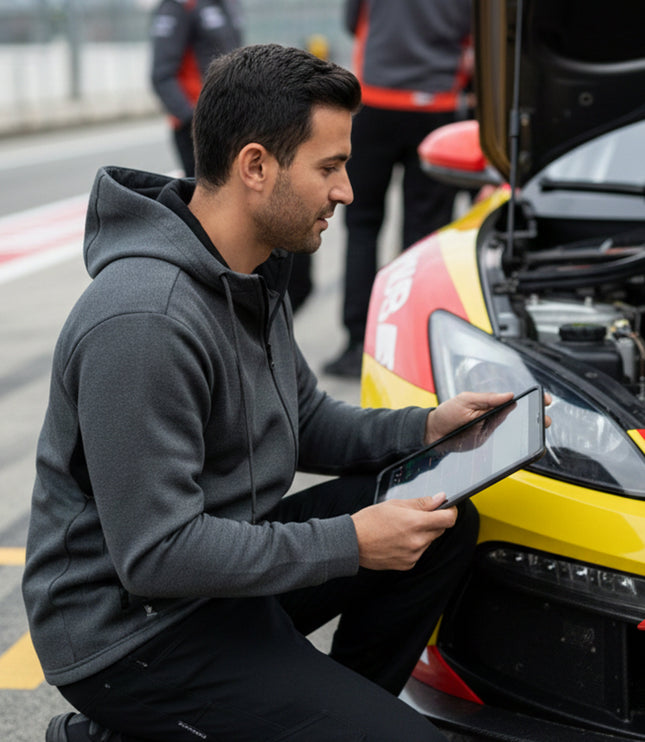 Marwin Sports Full Zip Men's Hoodie - Grey/Black - Marwin Sports