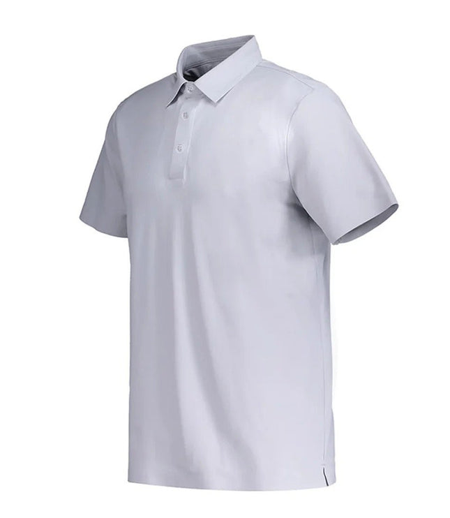 Marwin Sports Men's Poly Button Polo - White - Marwin Sports