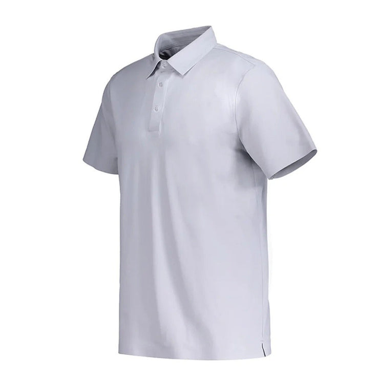 Marwin Sports Men's Poly Button Polo - White - Marwin Sports