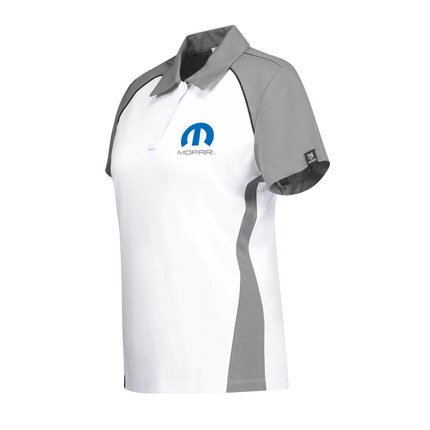 Marwin Sports Mopar Button Women's Polo - White/Grey/Black - Marwin Sports