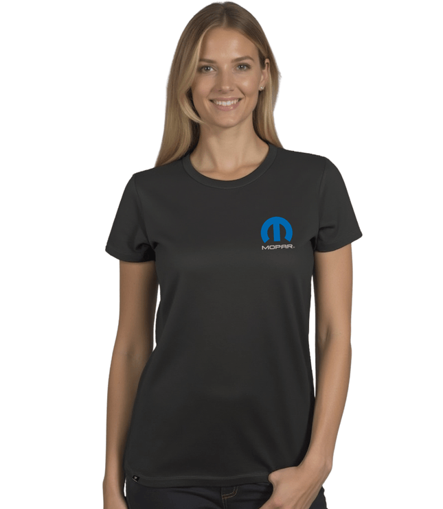 Marwin Sports Mopar Cotton Crew Neck Women's Tee - Black - Marwin Sports
