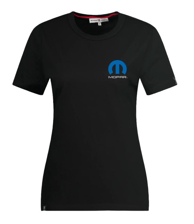 Marwin Sports Mopar Cotton Crew Neck Women's Tee - Black - Marwin Sports