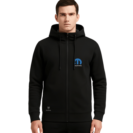 Marwin Sports Mopar Full Zip Men's Hoodie - Black - Marwin Sports