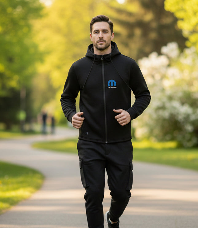 Marwin Sports Mopar Full Zip Men's Hoodie - Black - Marwin Sports