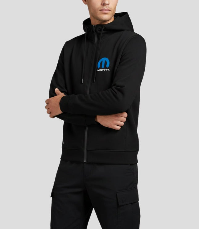Marwin Sports Mopar Full Zip Men's Hoodie - Black - Marwin Sports