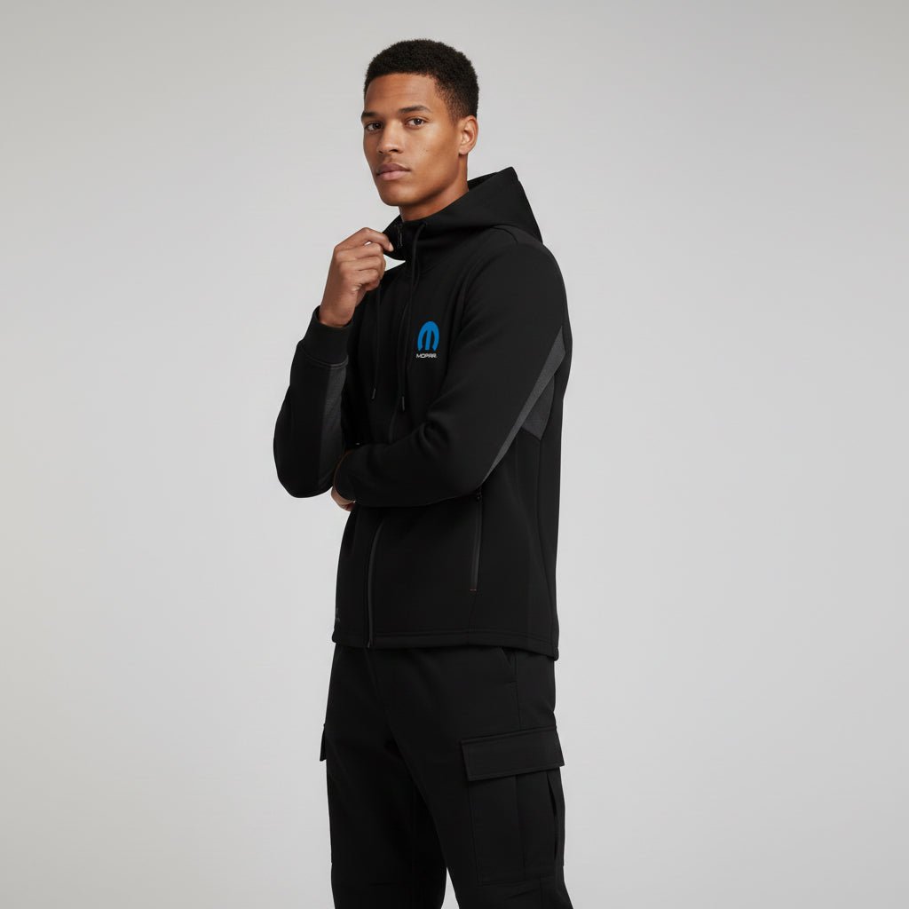 Marwin Sports Mopar Full Zip Men's Hoodie - Black/Grey - Marwin Sports