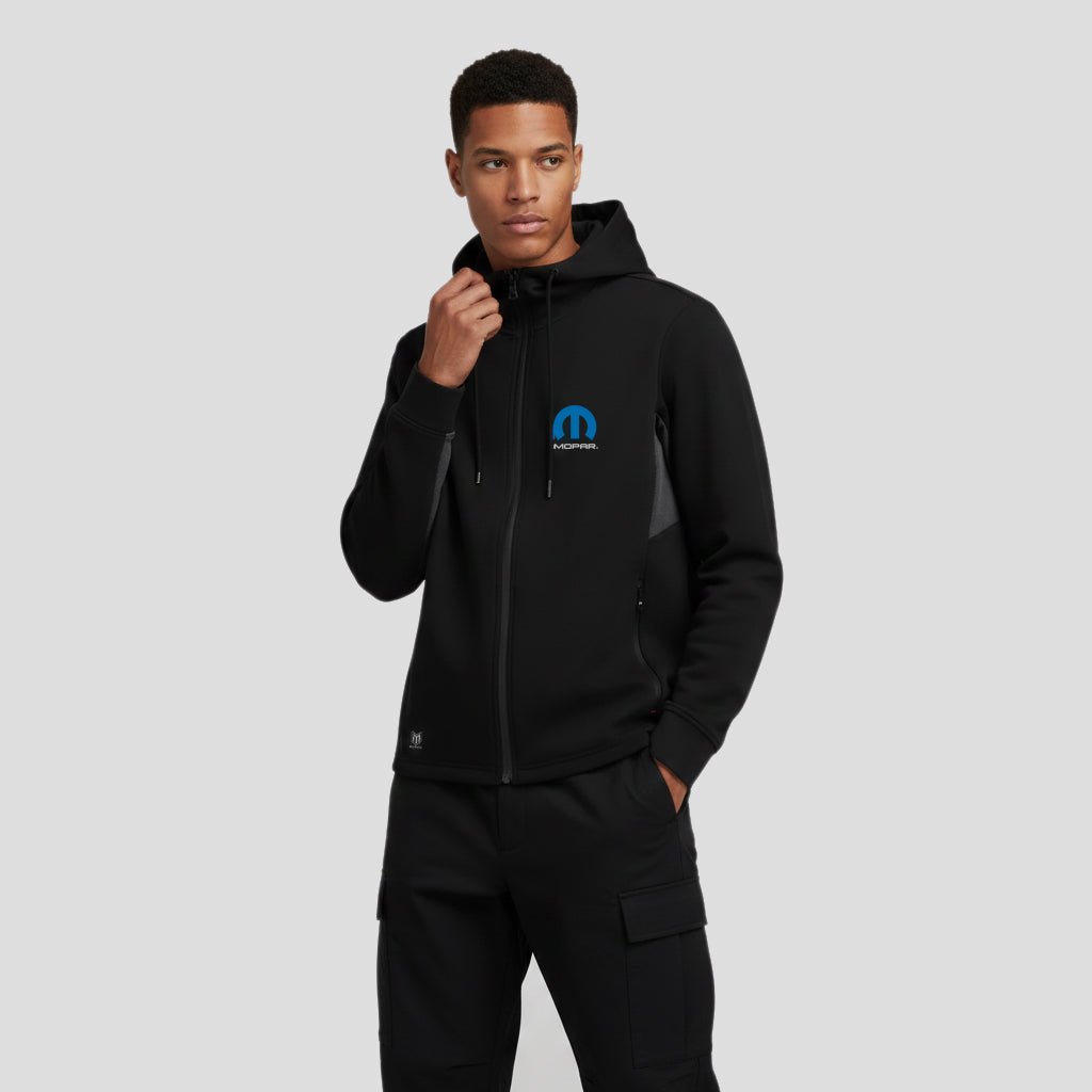 Marwin Sports Mopar Full Zip Men's Hoodie - Black/Grey - Marwin Sports