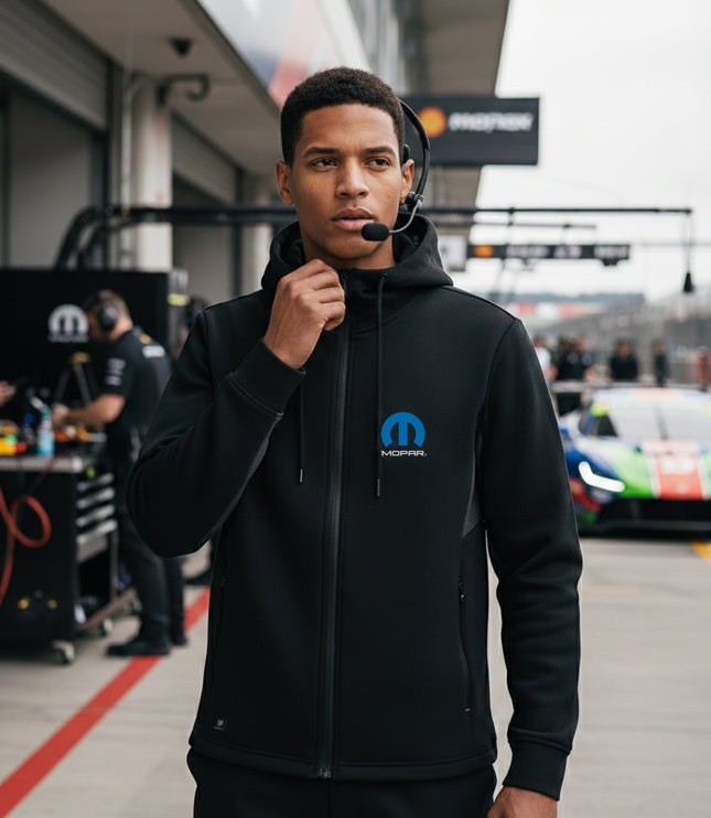 Marwin Sports Mopar Full Zip Men's Hoodie - Black/Grey - Marwin Sports