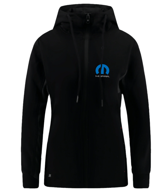 Marwin Sports Mopar Full Zipper Women's Hoodie - Black/Grey - Marwin Sports