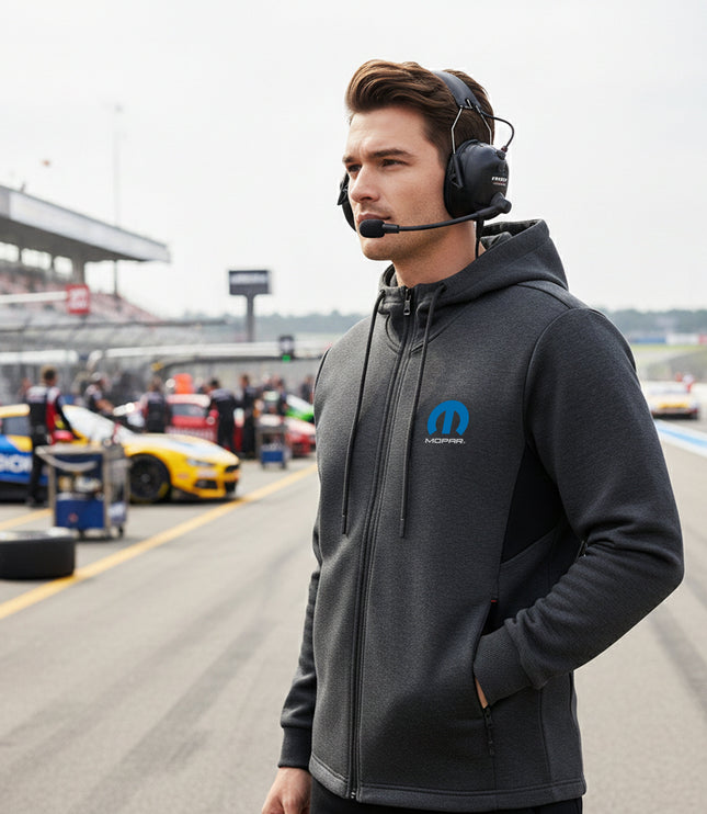 Marwin Sports Mopar Grey/Black Full Zip Hoodie - Marwin Sports