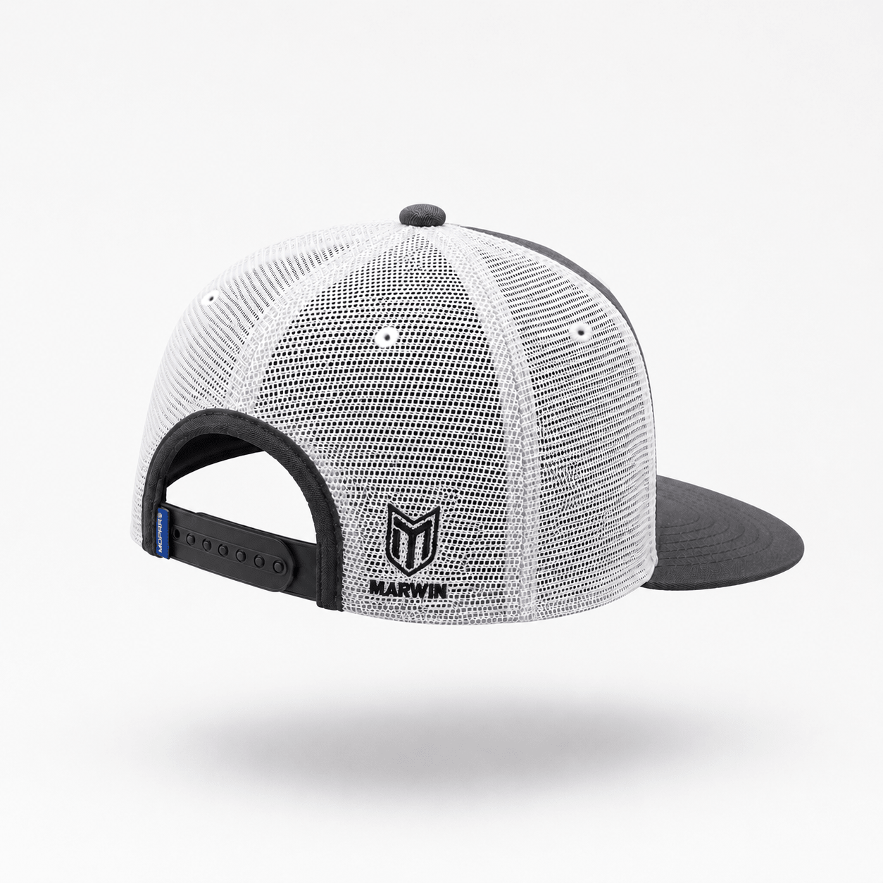 Marwin Sports Mopar Logo Embroidered 6 Panel Hat - Charcoal Grey/White - Marwin Sports