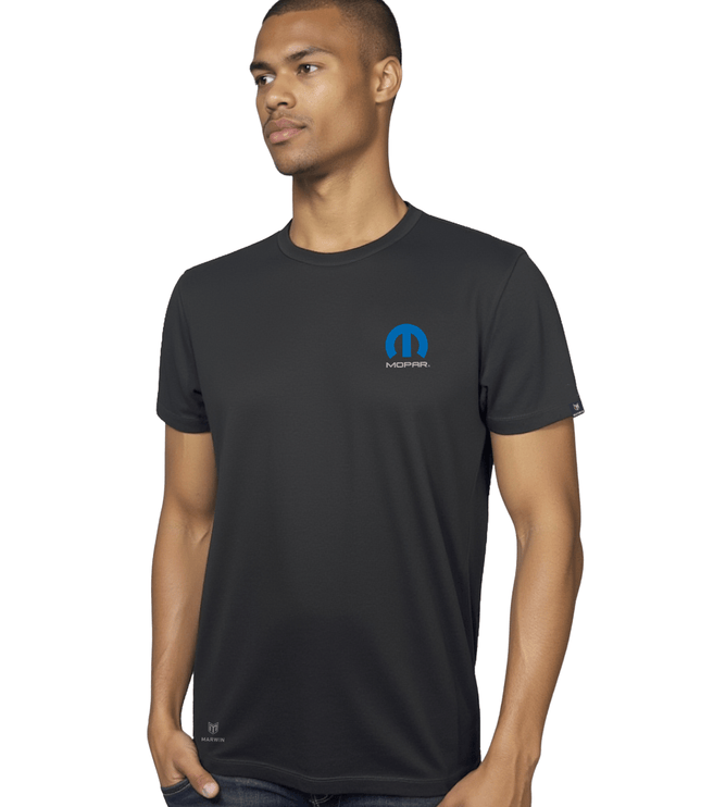 Marwin Sports Mopar Men's Cotton Crew Neck Tee - Black - Marwin Sports