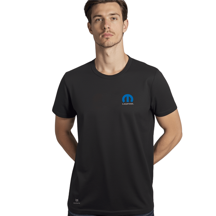 Marwin Sports Mopar Men's Cotton Crew Neck Tee - Black - Marwin Sports